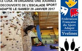 Journée de découverte escalade sport adapté 78