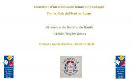 Ouverture créneau - Tennis sport adapté