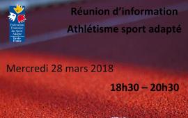 Réunion d'information - Athlétisme sport adapté