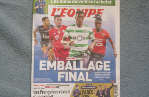 "CAK" à la Une du journal L'Equipe 